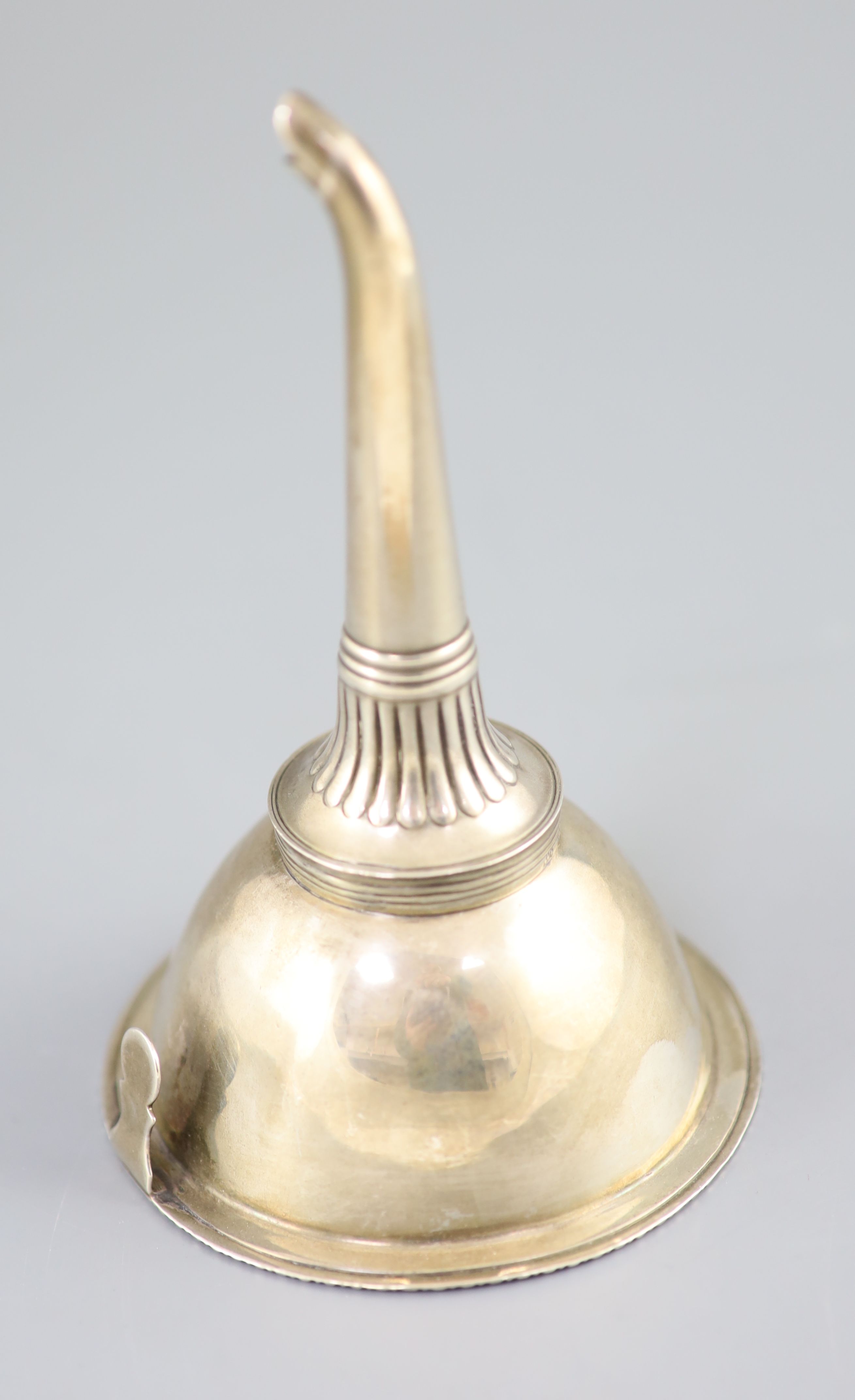 A George III silver wine funnel, by William Bateman,